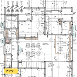 リビング１歩目、デスクの配置それでよい？背後の視線に丸見え手元